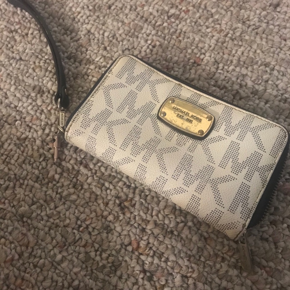 Coach white and navy blue wallet